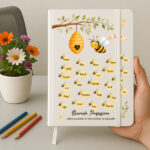 Miniatura de Caderno com Abelhinhas e Nomes personalizados