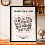 Miniatura de Póster Maçã para Professores com Fotos Polaroid personalizadas