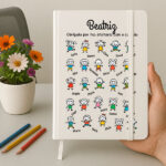 Miniatura de Caderno com Bonequinhos e Nomes personalizados