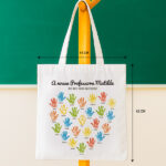 Miniatura de Tote Bag para Professores com Mãos e Nomes personalizados