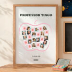 Miniatura de Póster Maçã para Professores com Fotos Polaroid personalizadas