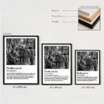 Miniatura de Póster Definição de Professora em Preto e Branco com Fotos personalizadas