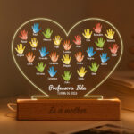 Miniatura de Candeeiro Mãos para Professora com Nomes personalizados
