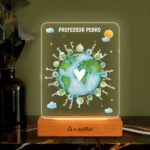 Miniatura de Candeeiro Planeta para Professora com Nomes personalizados