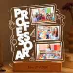 Miniatura de Candeeiro para Professor com 3 Fotografias Personalizadas