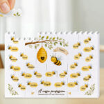 Miniatura de Puzzle de Blocos com Abelhinhas e Nomes personalizados
