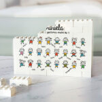 Miniatura de Puzzle de Blocos com Bonequinhos e Nomes personalizados