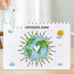 Miniatura de Puzzle de Blocos Planeta com Nomes personalizados