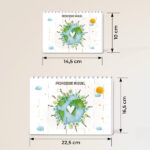 Miniatura de Puzzle de Blocos Planeta com Nomes personalizados