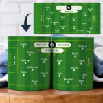 Miniatura de Caneca Campo de Futebol com Nomes personalizada