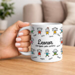 Miniatura de Caneca com Bonequinhos e Nomes personalizados