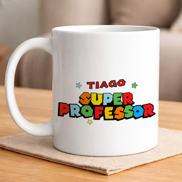 Caneca Super Profe com Nomes personalizados
