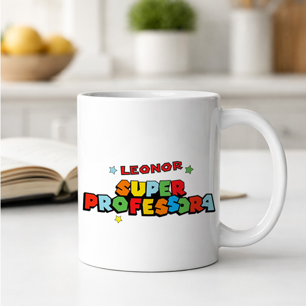 Caneca Super Profe com Nomes personalizados