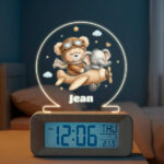 Miniatura de Relógio Despertador Aviador com Luz e Nome Personalizado