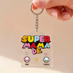 Miniatura de Porta-chaves Super Mãe com Nomes Personalizados