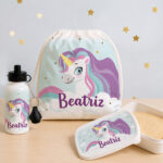 Miniatura de Pack Escolar Infantil Unicórnio Personalizado