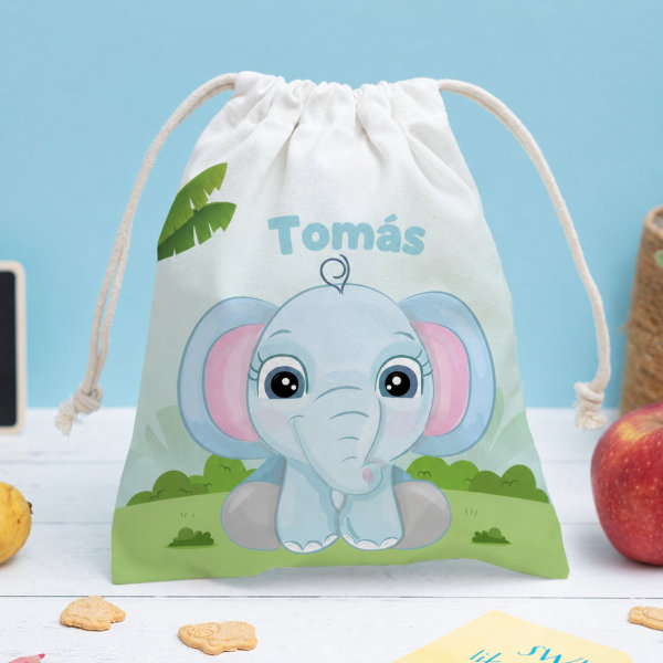 Saco de Lanche Infantil Animais da Selva personalizado