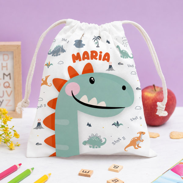 Saco de Lanche Infantil Animais Coloridos Personalizado