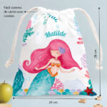 Miniatura de Saco de Lanche Infantil Sereia Personalizado