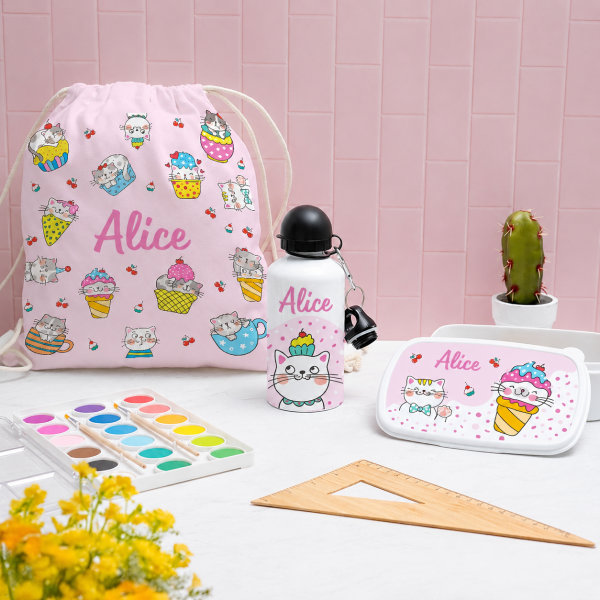 Garrafa Infantil Gatinhos Personalizada