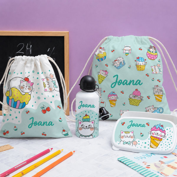 Garrafa Infantil Gatinhos Personalizada