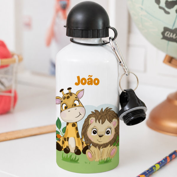 Garrafa Infantil Animais da Selva Personalizada