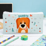 Estojo Infantil Animais Coloridos Personalizado Miniatura de Estojo Infantil Animais Coloridos Personalizado