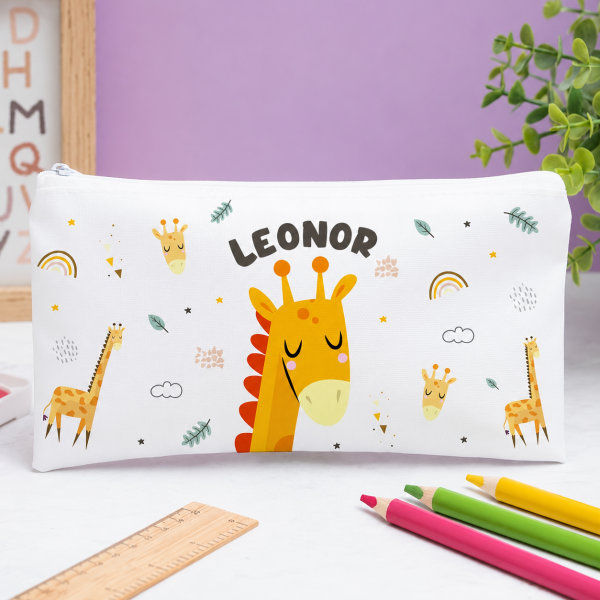 Estojo Infantil Animais Coloridos Personalizado