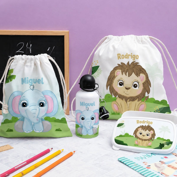 Estojo Infantil Animais da Selva Personalizado