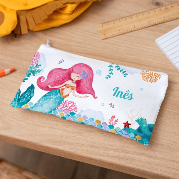 Estojo Infantil Sereia Personalizado