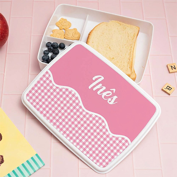 Lancheira Infantil Xadrez Personalizada
