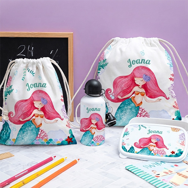 Lancheira Infantil Sereia Personalizada