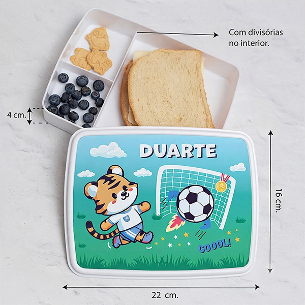Lancheira Infantil Futebol personalizada