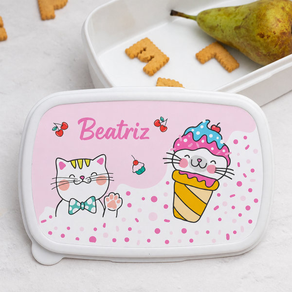 Lancheira Infantil Gatinhos Personalizada