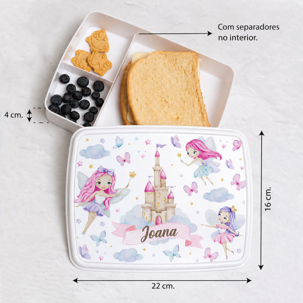 Lancheira Infantil Fadas Personalizada