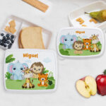 Miniatura de Lancheira Infantil Animais da Selva personalizada