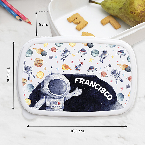 Lancheira Infantil Astronauta no Espaço personalizada