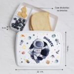 Miniatura de Lancheira Infantil Astronauta no Espaço personalizada