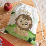 Miniatura de Mochila-Saco Infantil Animais da Selva personalizada