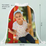 Miniatura de Mochila Saco Infantil com Foto Personalizada