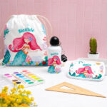 Miniatura de Mochila Saco Infantil Sereia Personalizada