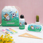 Miniatura de Mochila-Saco Infantil Futebol personalizada