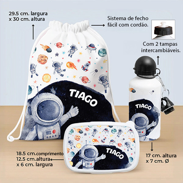 Pack Escolar Infantil Astronauta Personalizado