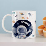 Caneca Infantil Inquebrável Astronauta com Nome personalizada Miniatura de Caneca Infantil Inquebrável Astronauta com Nome personalizada
