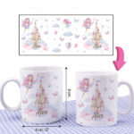 Miniatura de Caneca Infantil Inquebrável Fadas com Nome Personalizada