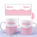 Miniatura de Caneca Infantil Inquebrável Xadrez com Nome Personalizada