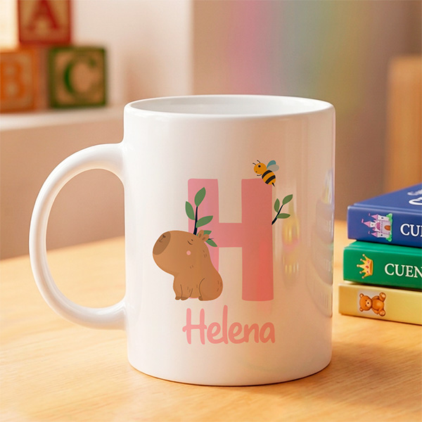 Caneca Infantil Inquebrável com Inicial Personalizada