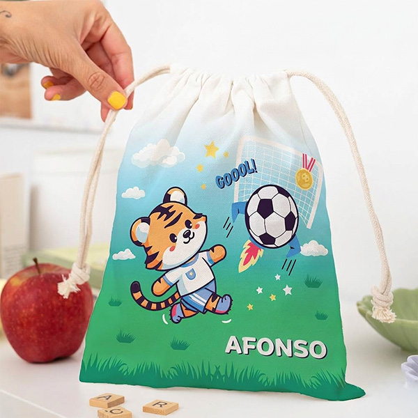 Saco de Lanche Infantil Futebol personalizado