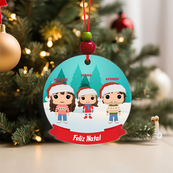 Pack de Enfeites para Árvore de Natal Funkos com Nomes personalizados