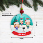 Miniatura de Pack de Enfeites para Árvore de Natal Funkos com Nomes personalizados